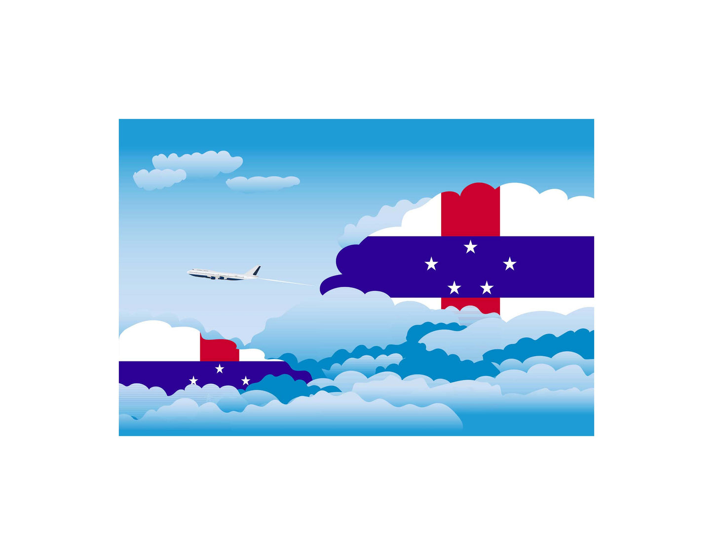Netherlands Day Clouds Blanket Throw