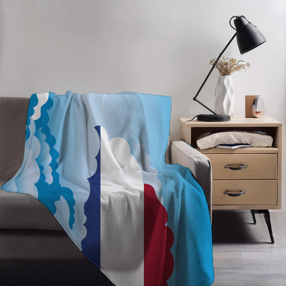 Netherlands Day Clouds Blanket Throw
