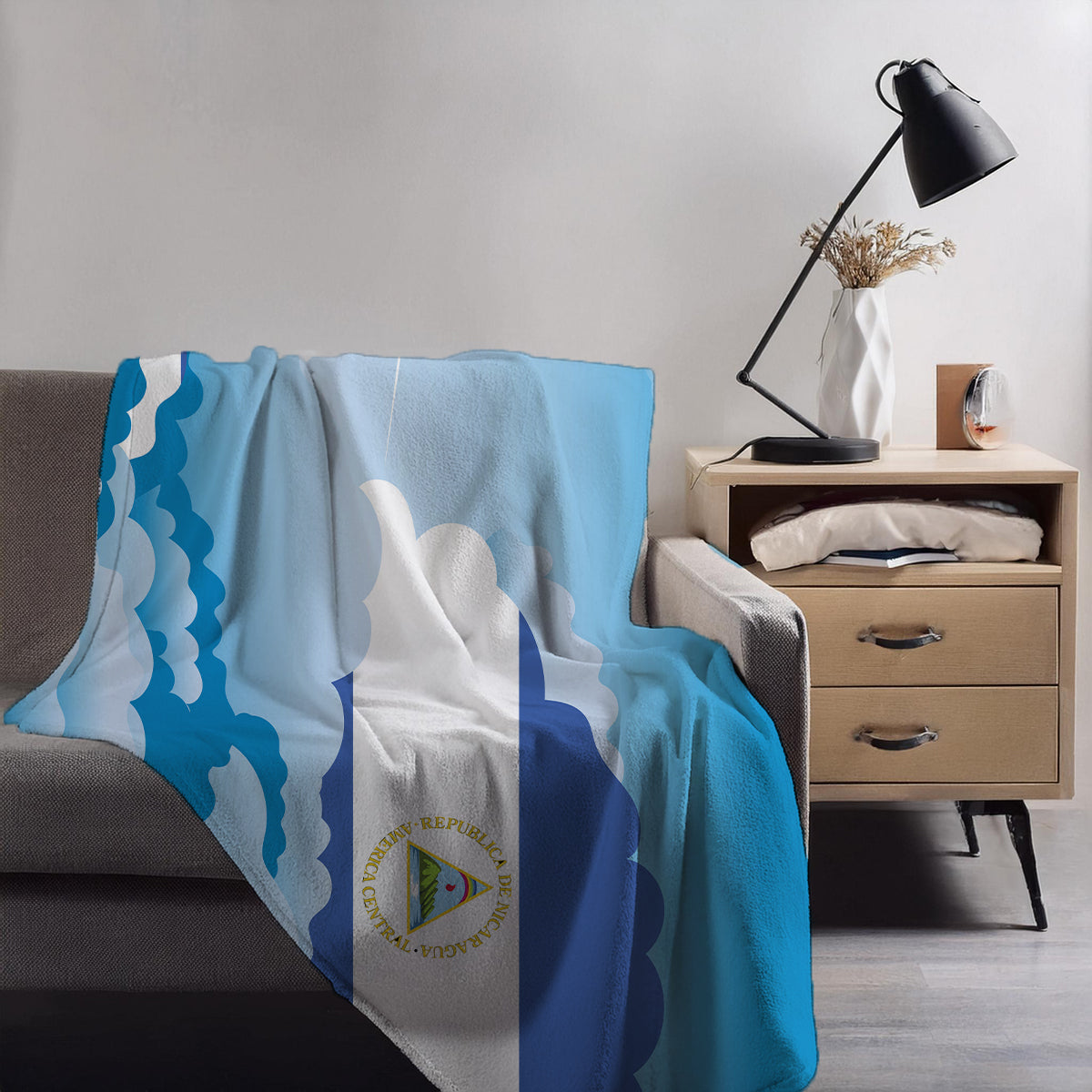 Nicaragua Day Clouds Blanket Throw