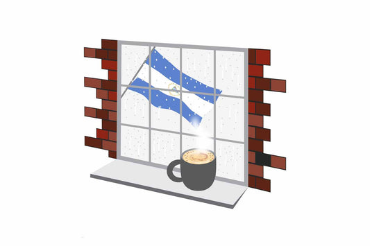 Nicaragua Coffee Rain Window Fridge Magnet