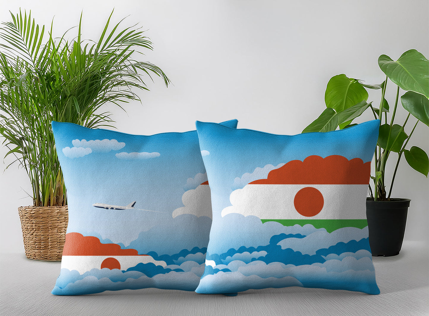 Niger Day Clouds Pillow Case