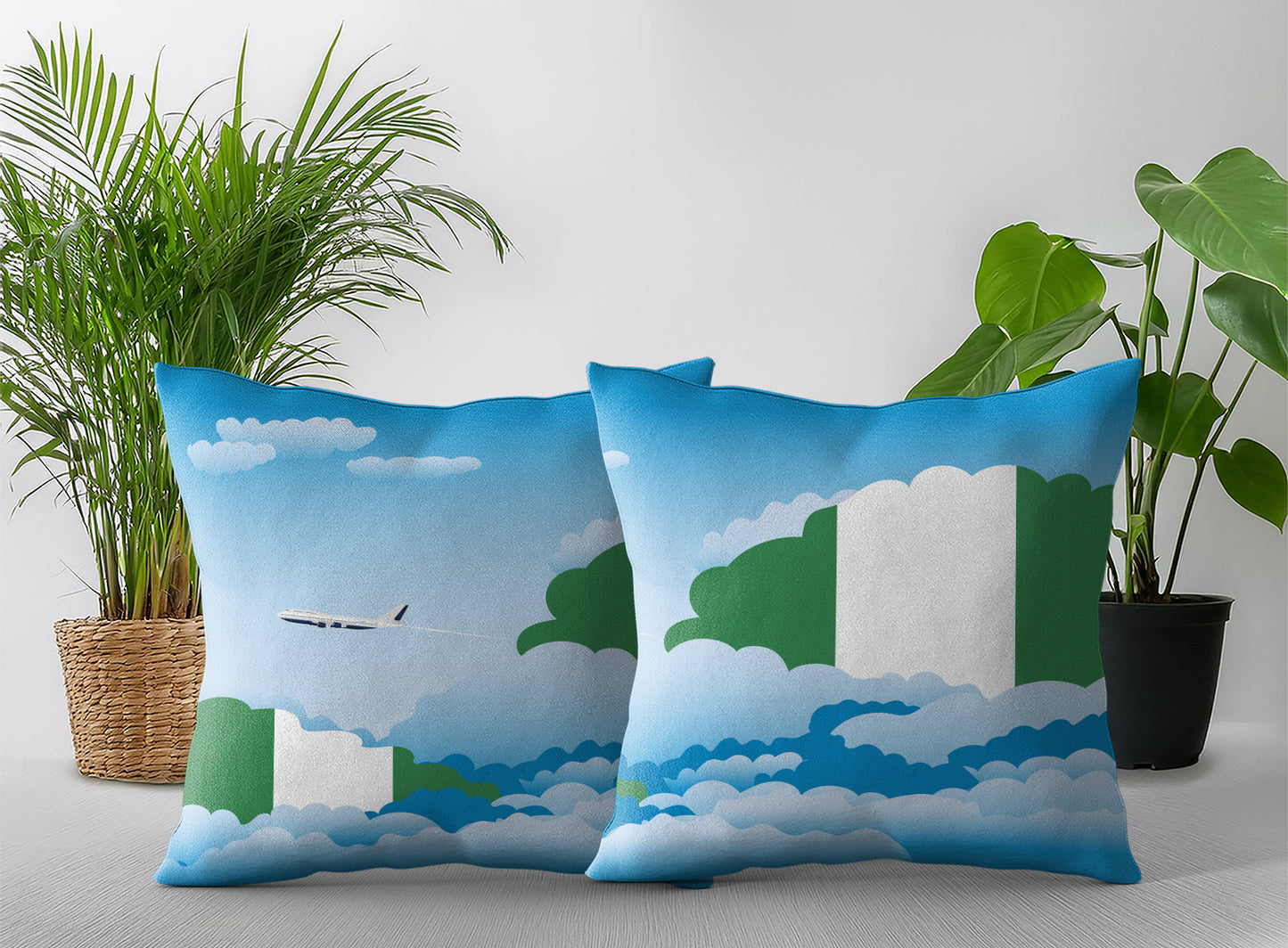 Nigeria Day Clouds Pillow Case