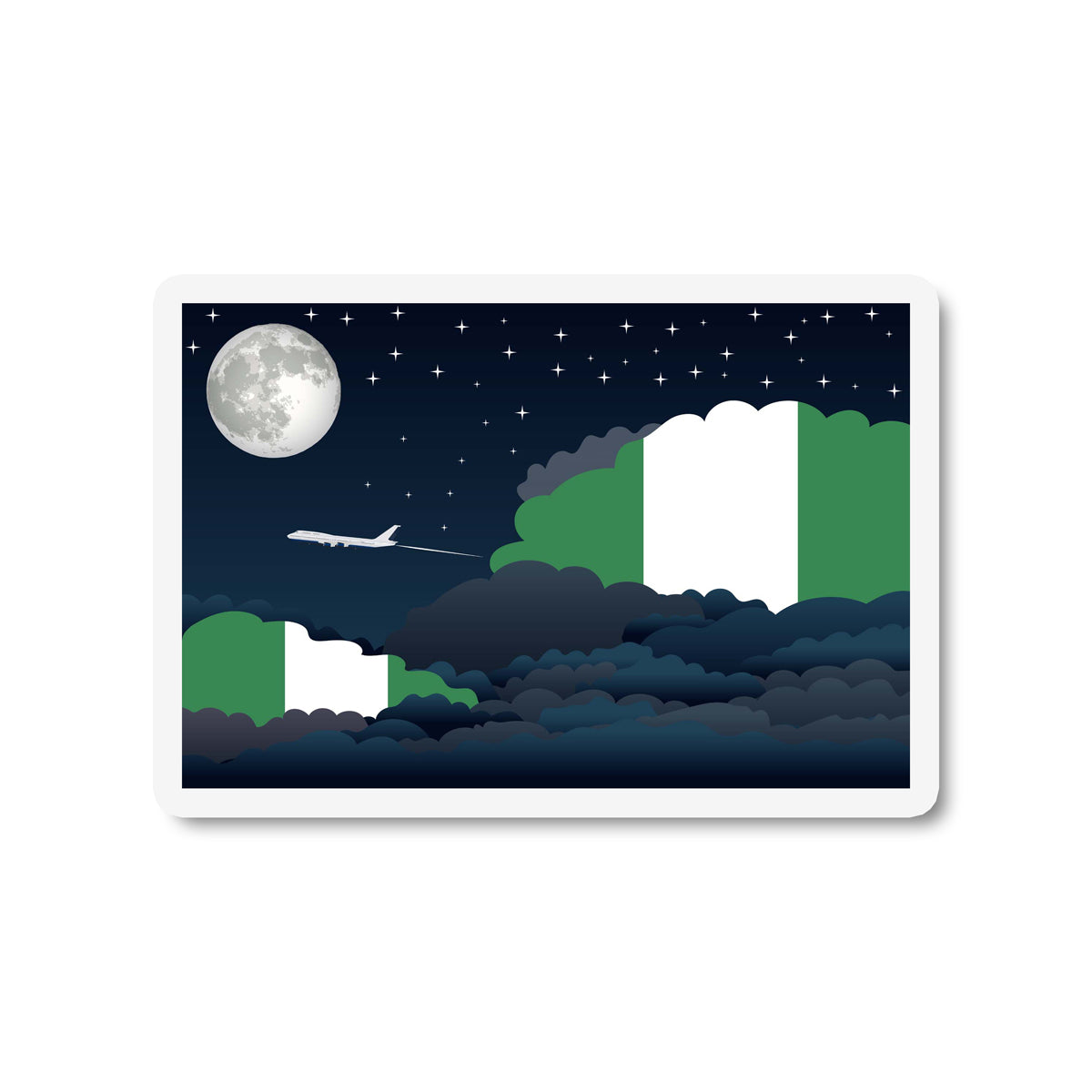 Nigeria Night Clouds Magnet