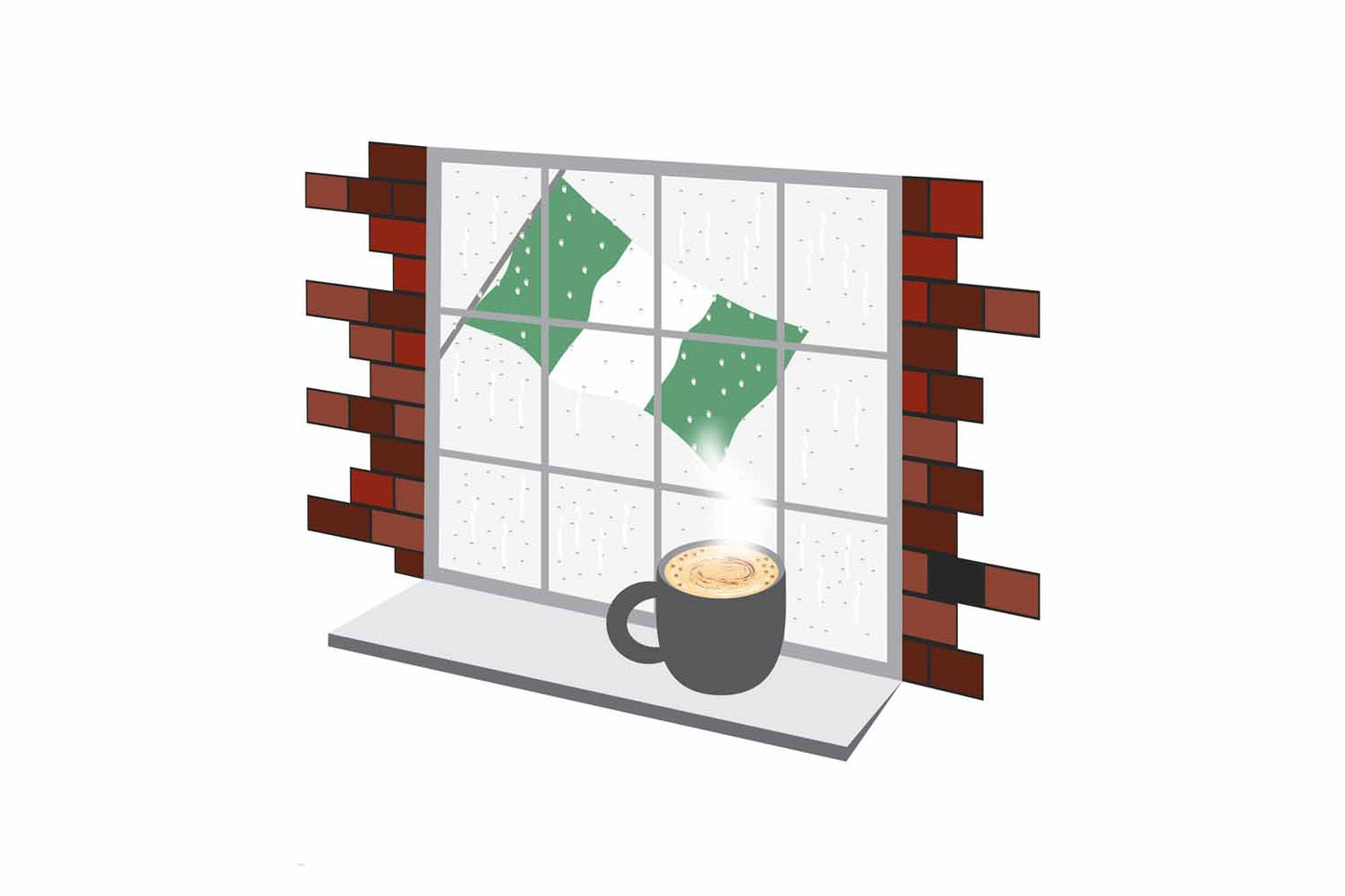 Nigeria Coffee Rain Window Fridge Magnet