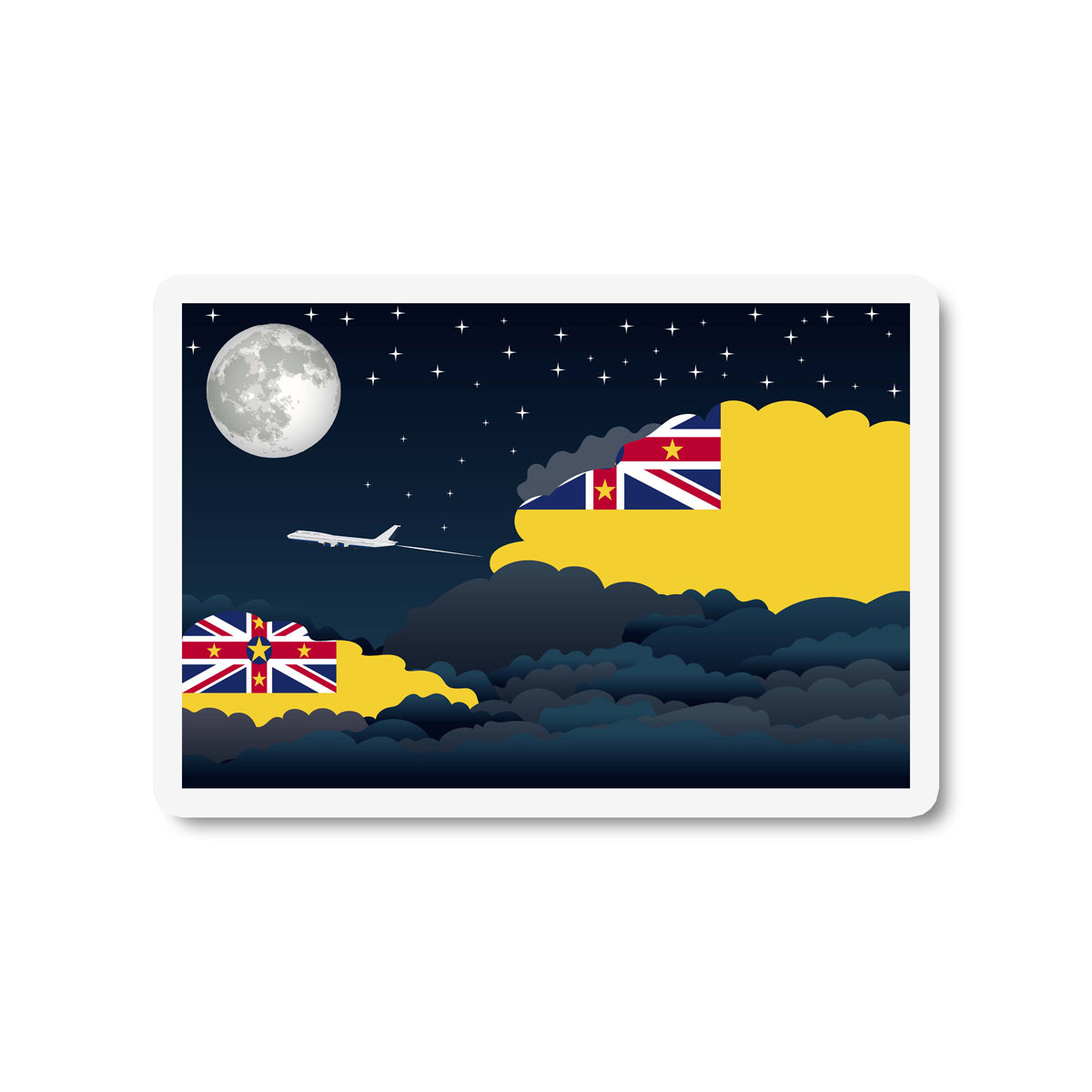 Niue Night Clouds Sticker