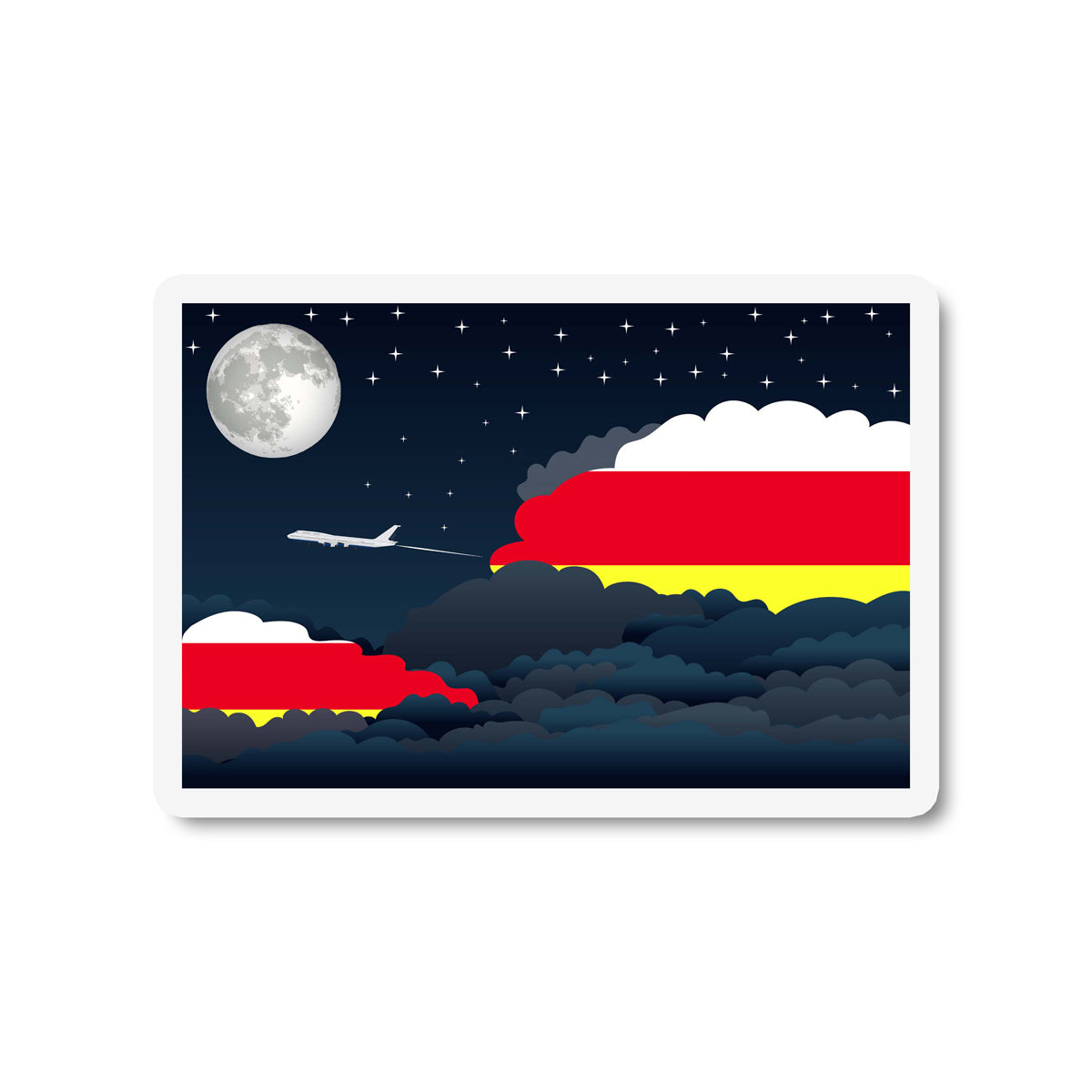 North Ossetia Night Clouds Magnet