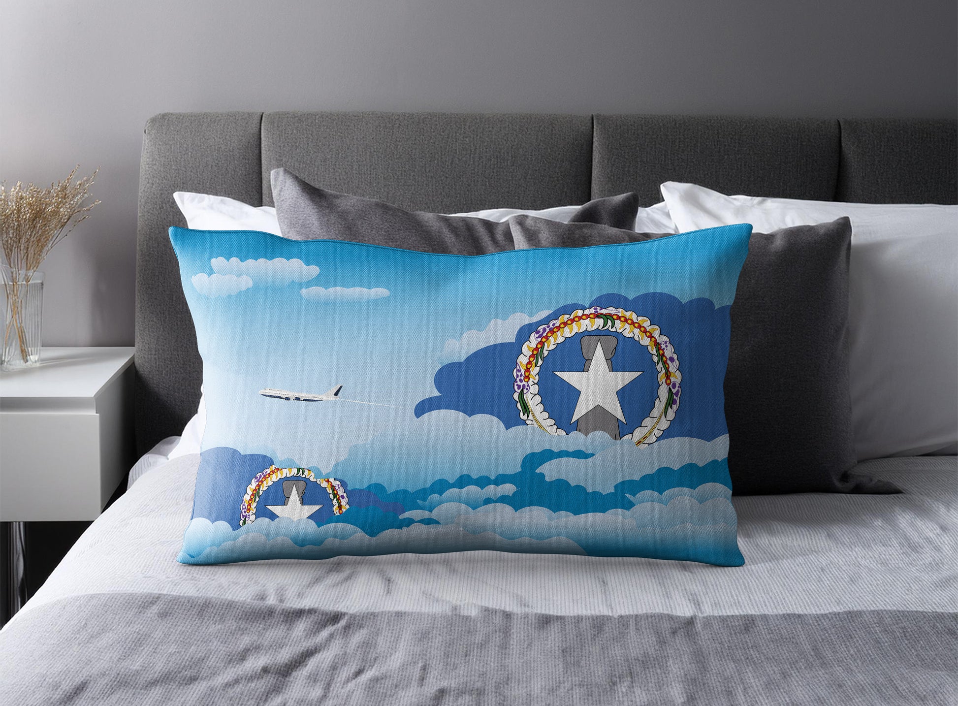 Northern Mariana Islands Day Clouds Pillow Case