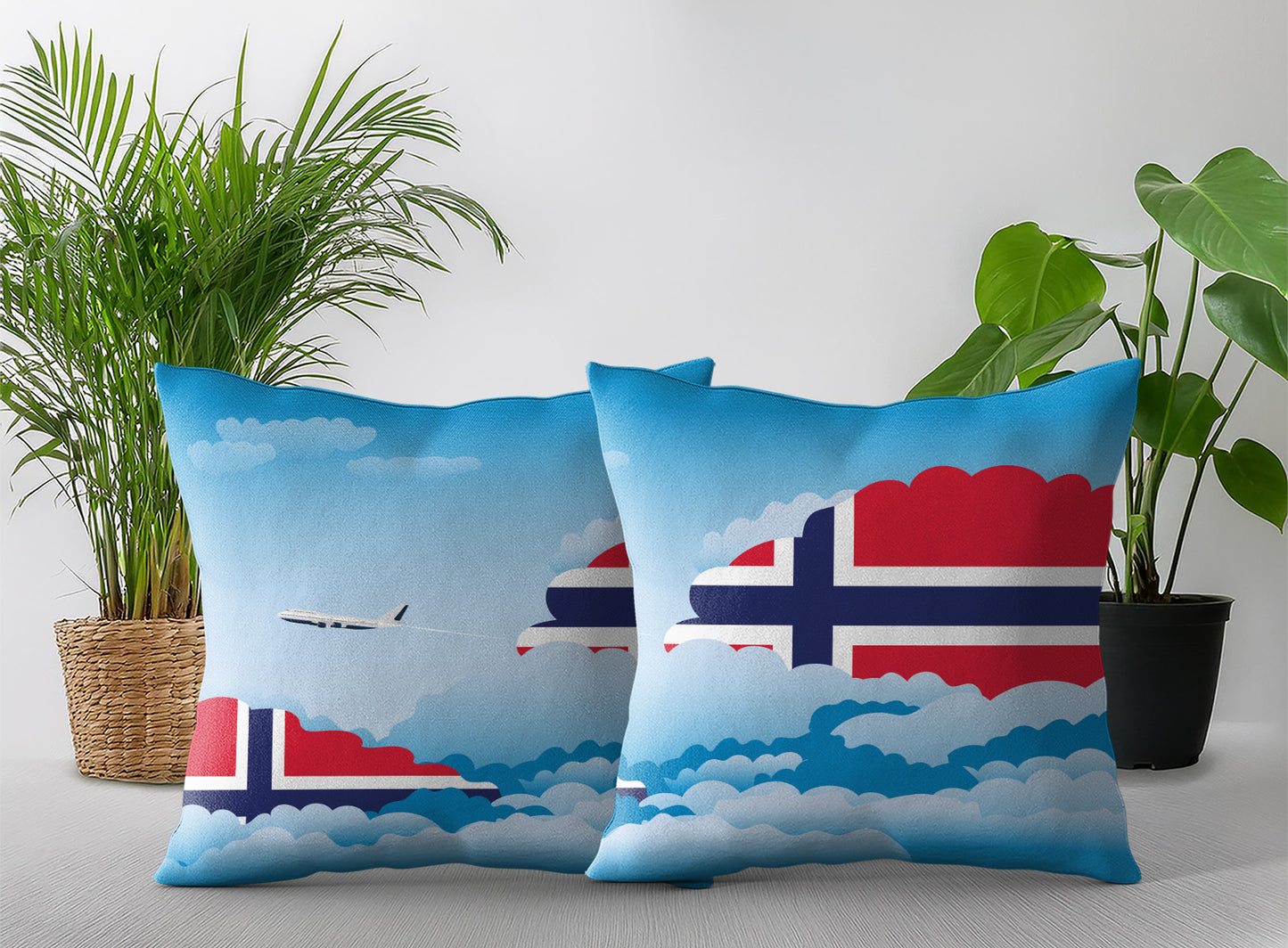 Norway Day Clouds Pillow Case