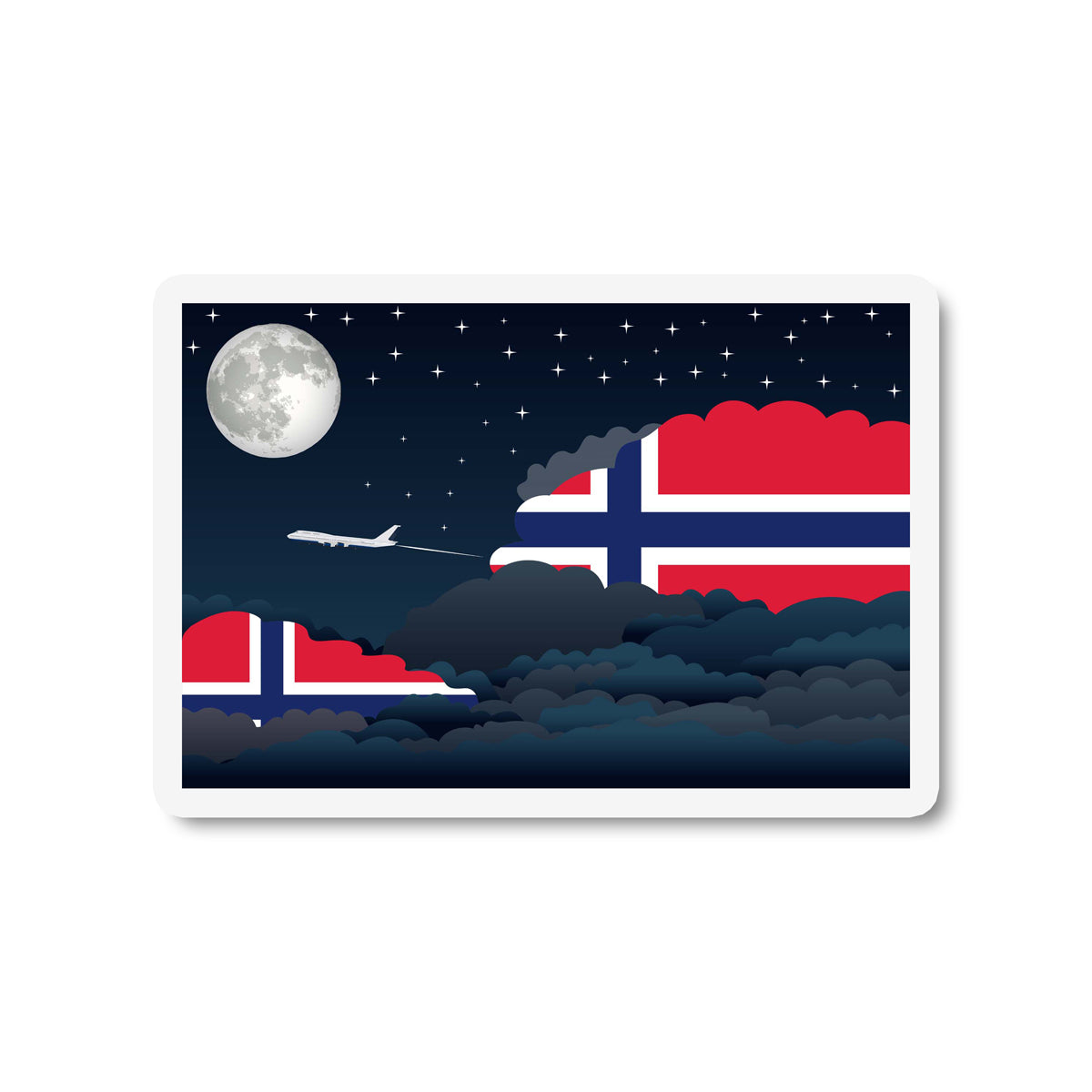 Norway Night Clouds Magnet