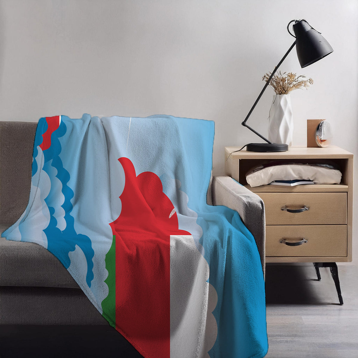 Oman Day Clouds Blanket Throw