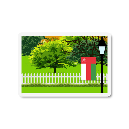 Oman Trees and Street Lamp Sticker