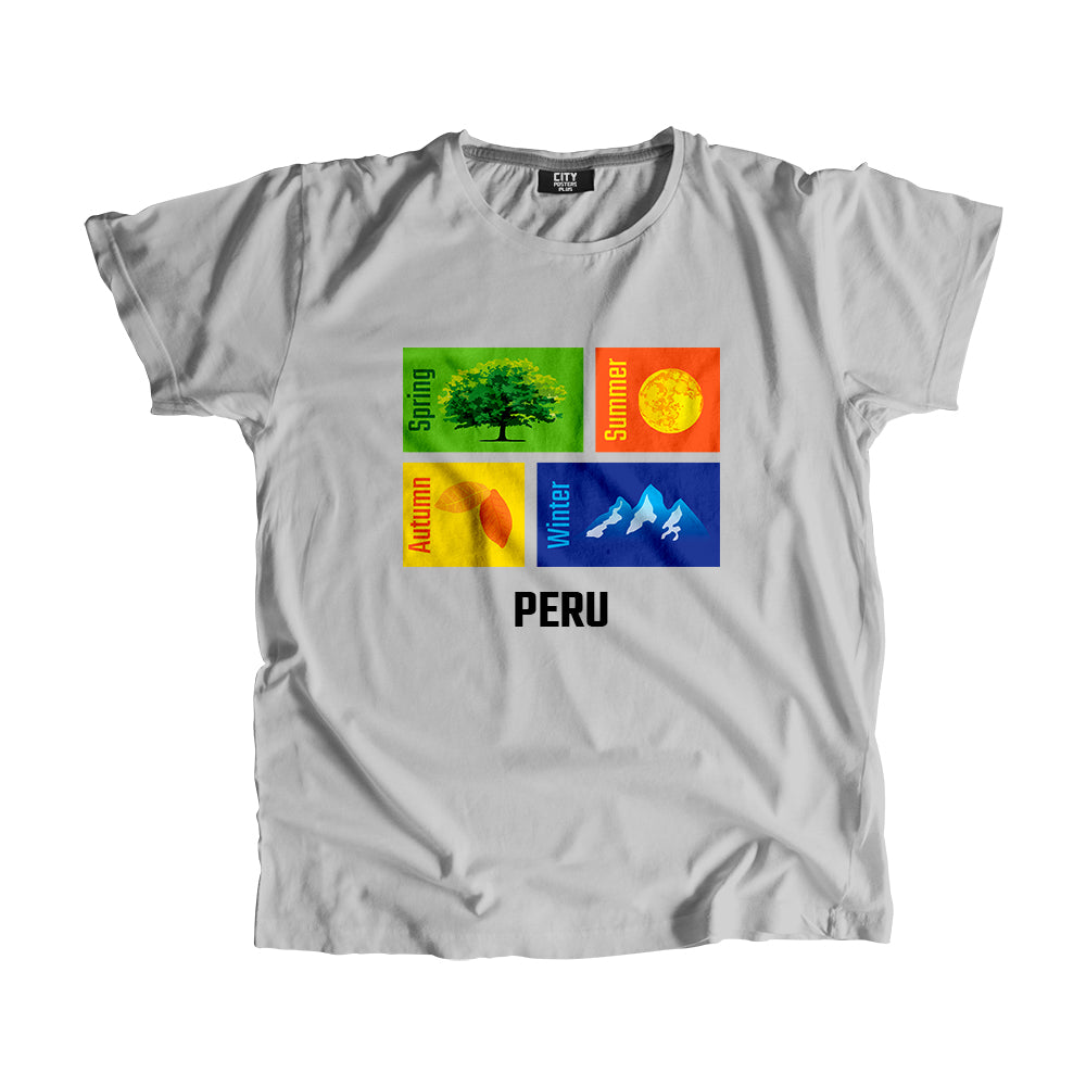 PERU Seasons Men Unisex T-Shirt (Melange Grey)