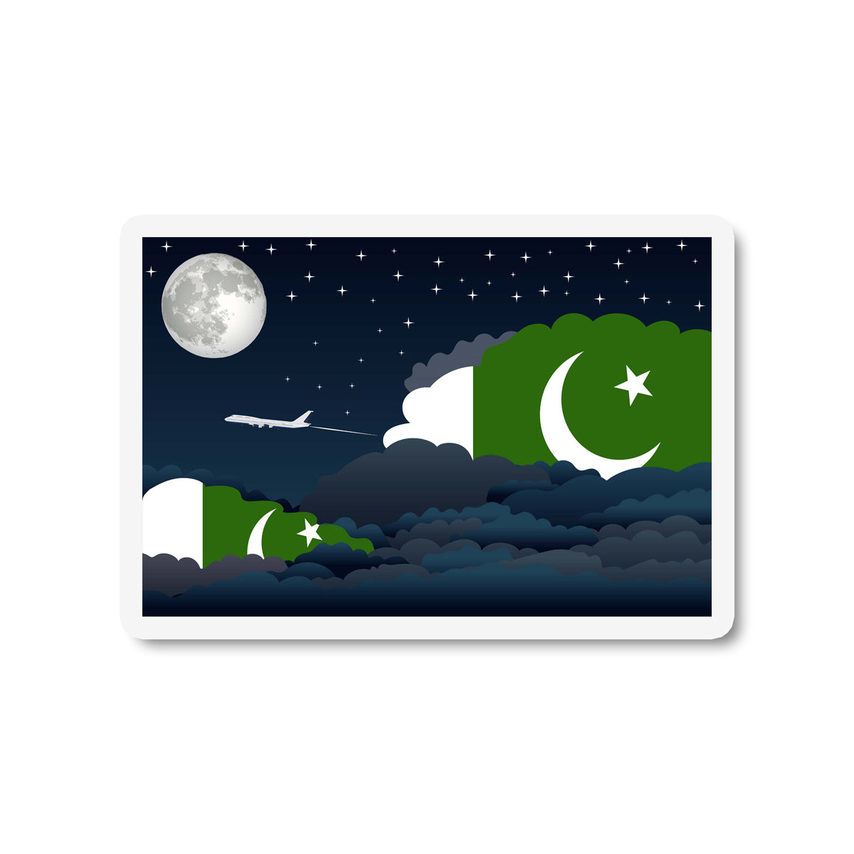 Pakistan Night Clouds Magnet