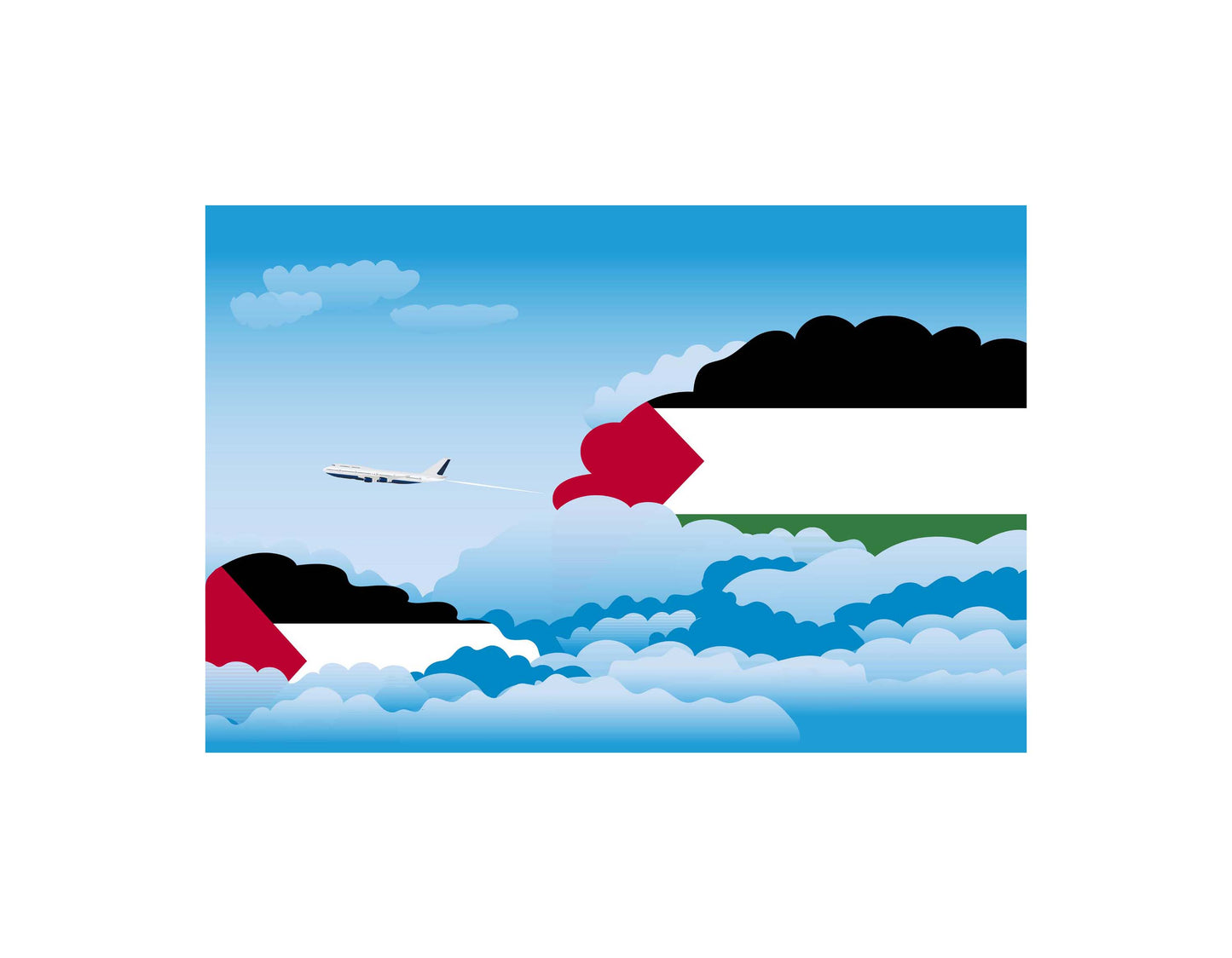 Palestine Day Clouds Blankets & Throws | Soft Premium Blankets | City Posters Plus