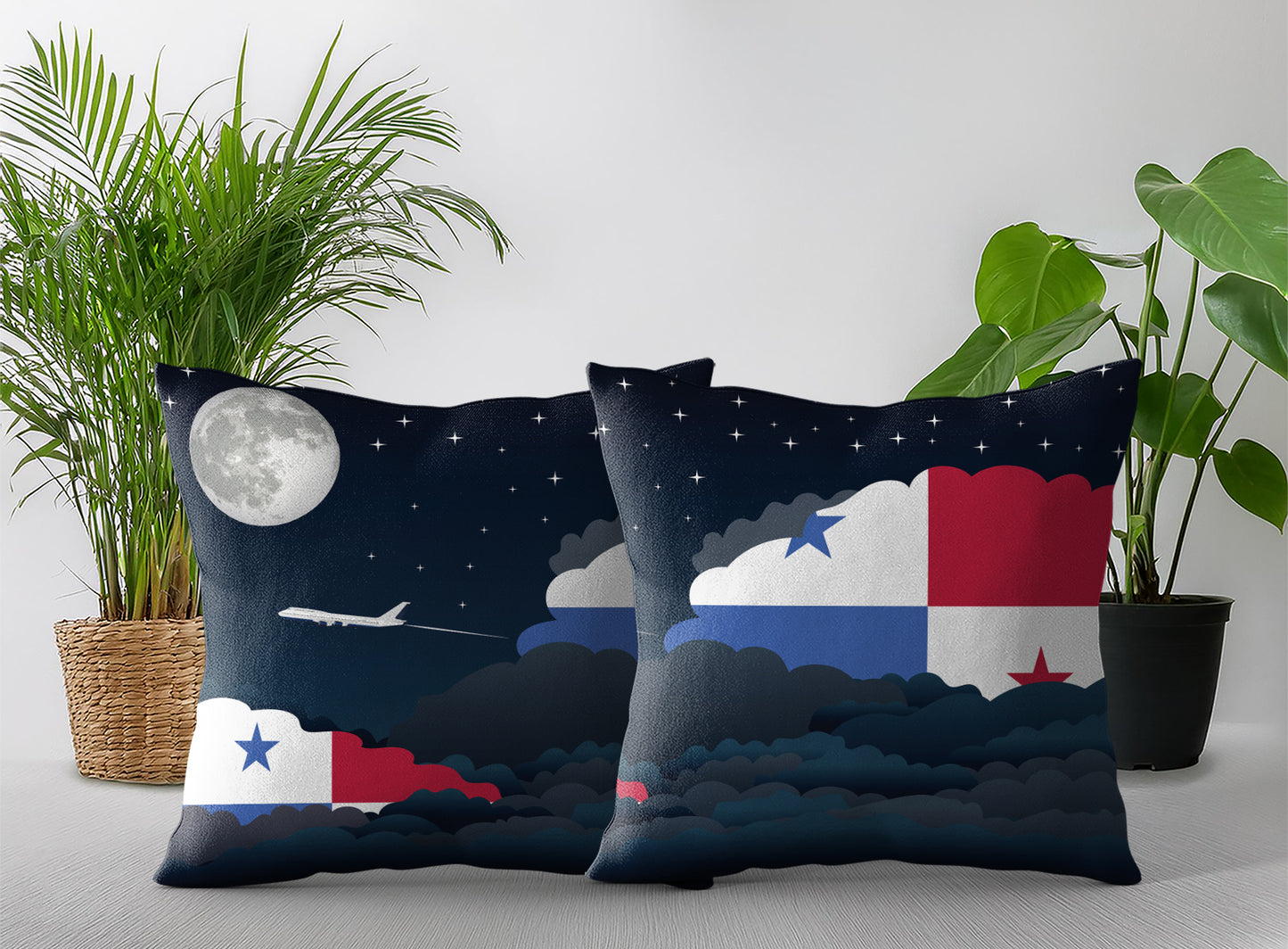 Panama Night Clouds Pillow Case and Pillow Throw