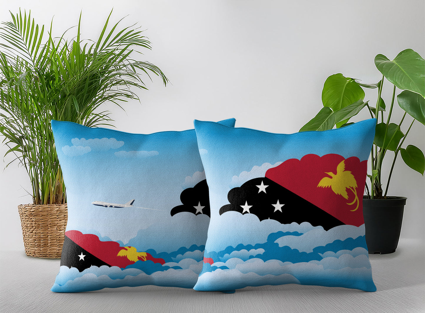 Papua New Guinea Day Clouds Pillow Case