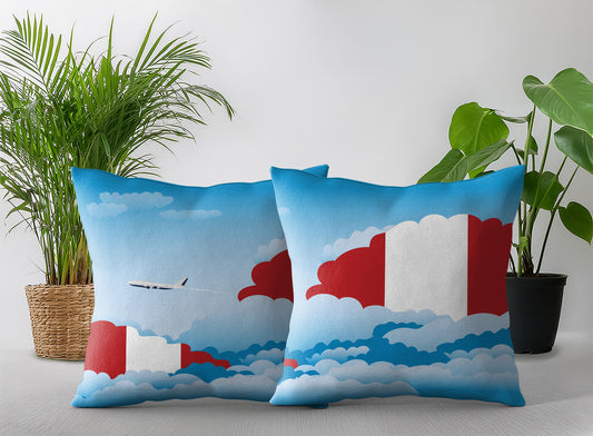 Peru Day Clouds Pillow Case