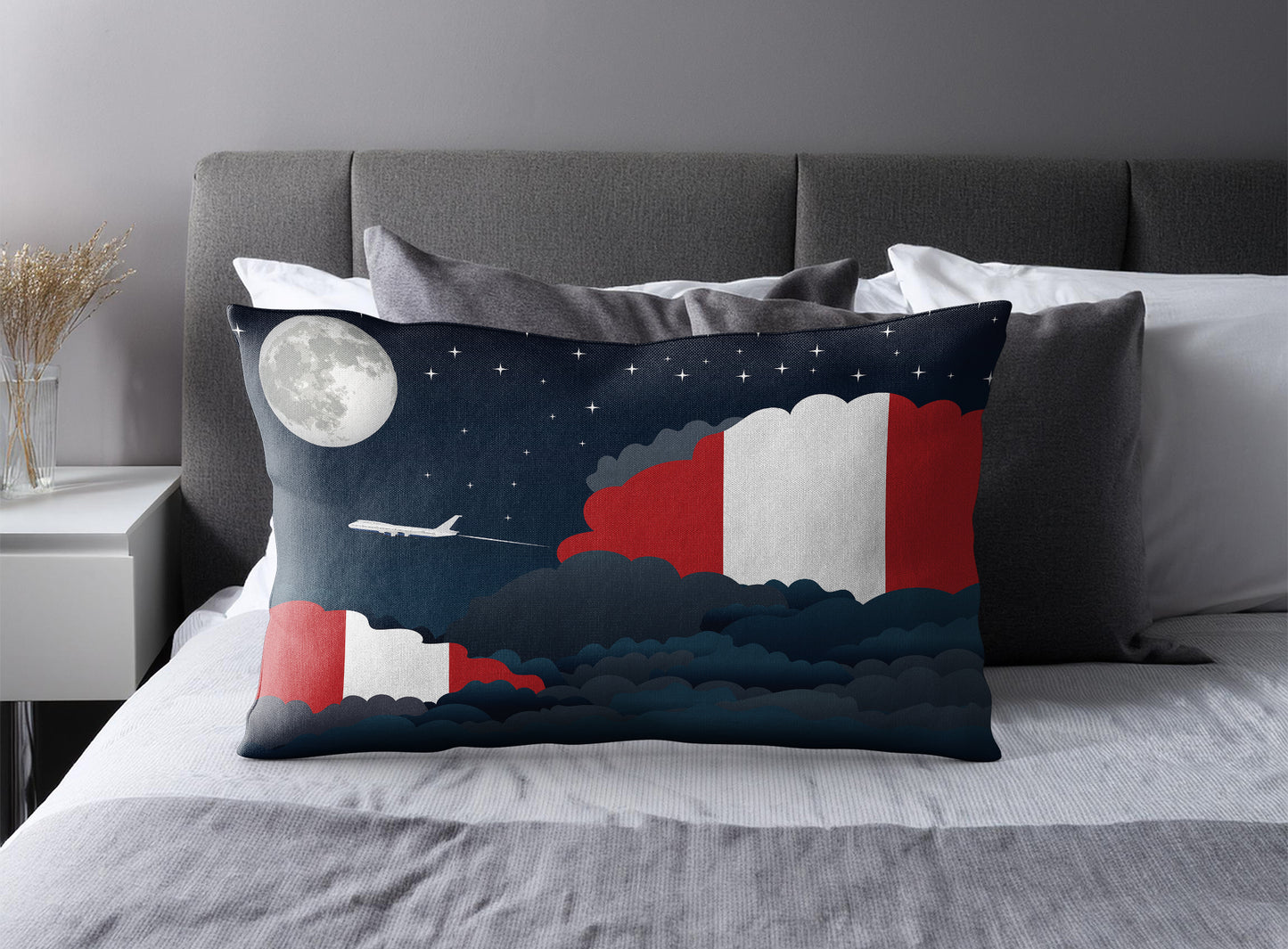 Peru Night Clouds Pillow Case and Pillow Throw
