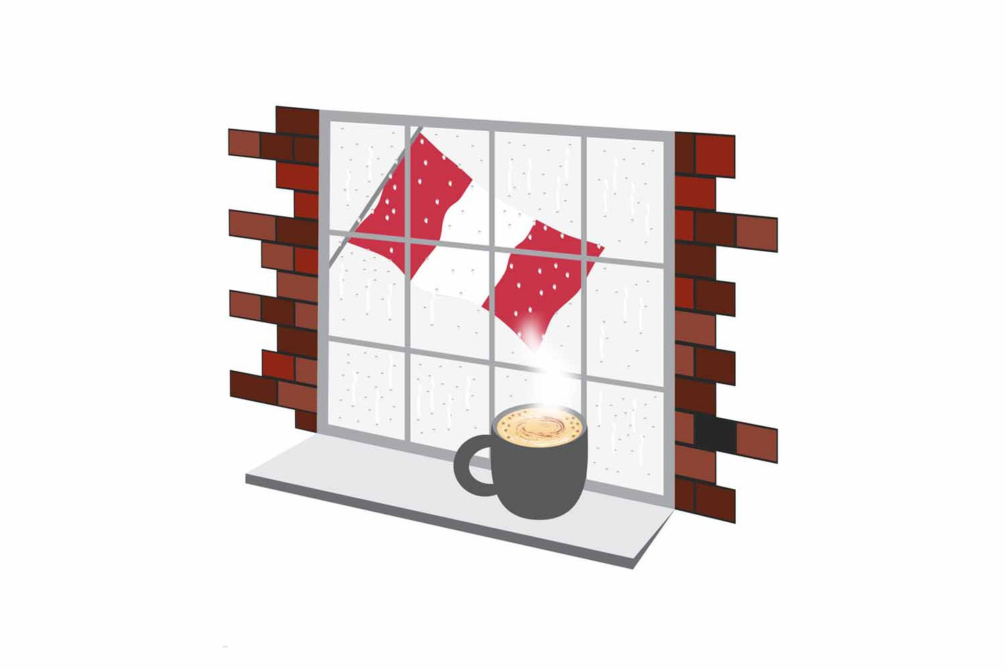 Peru Coffee Rain Window Fridge Magnet