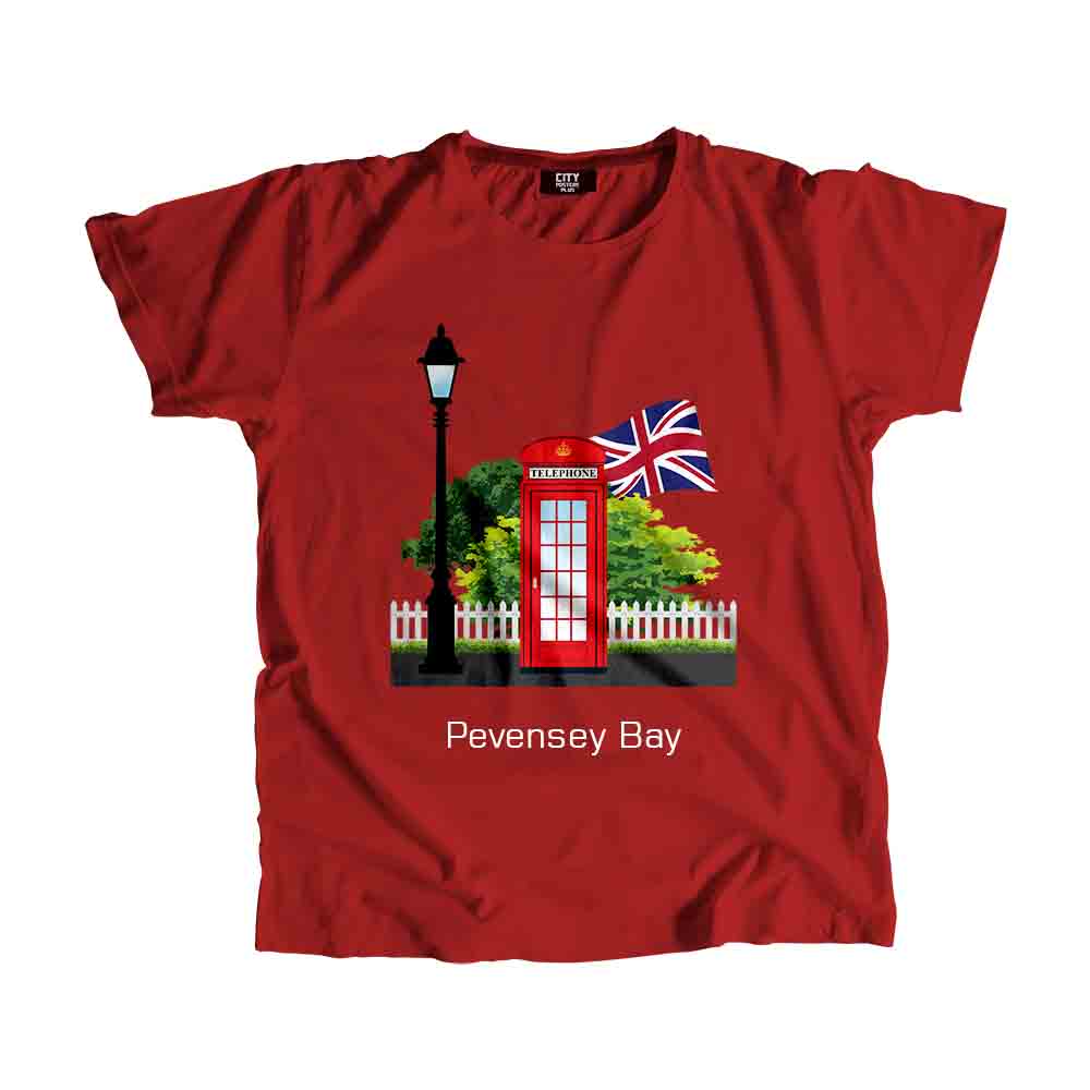 Pevensey Bay Red Telephone Box Men Unisex T-Shirt