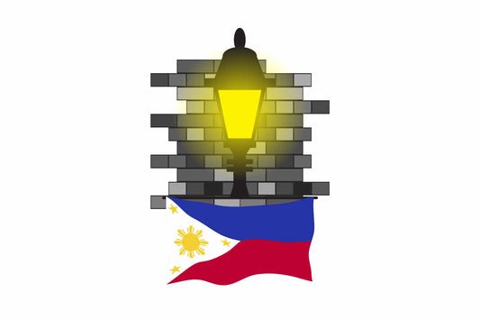 Philippines Street Lamp Bricks Fridge Magnet