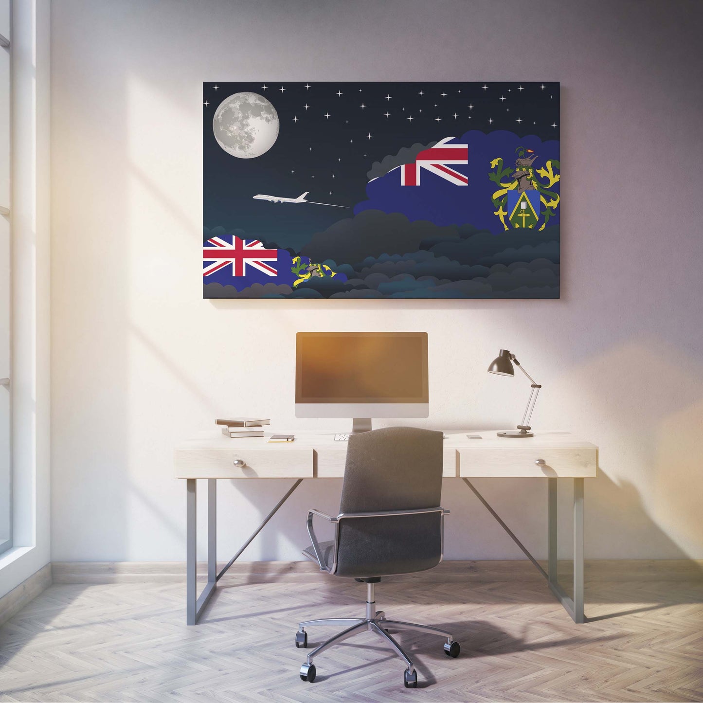 Pitcairn Islands Night Clouds Canvas Print Framed