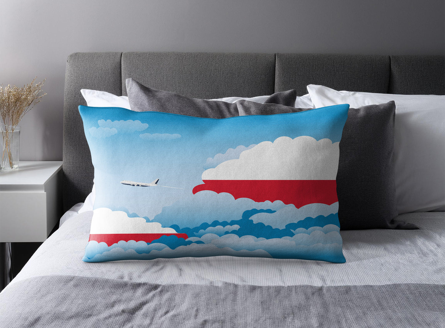 Poland Day Clouds Pillow Case