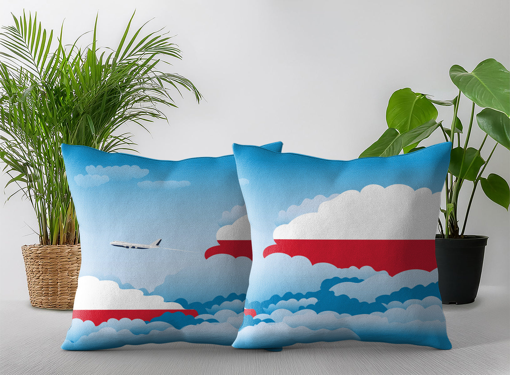 Poland Day Clouds Pillow Case