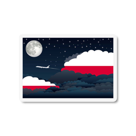 Poland Night Clouds Fridge Magnet