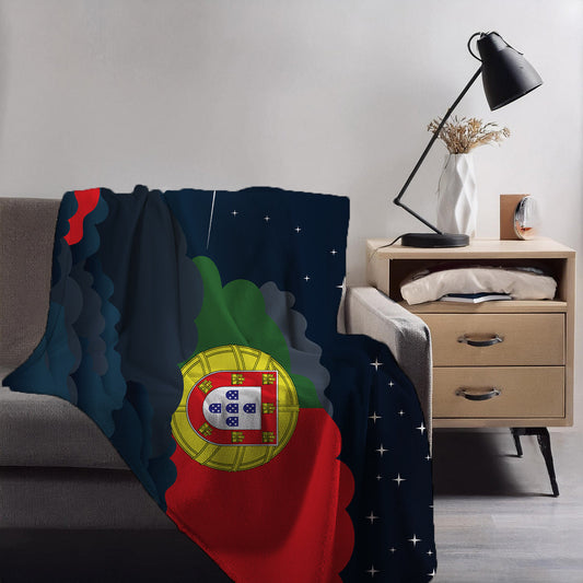Portugal Night Clouds Blankets & Throws | Premium Soft Blankets | City Posters Plus