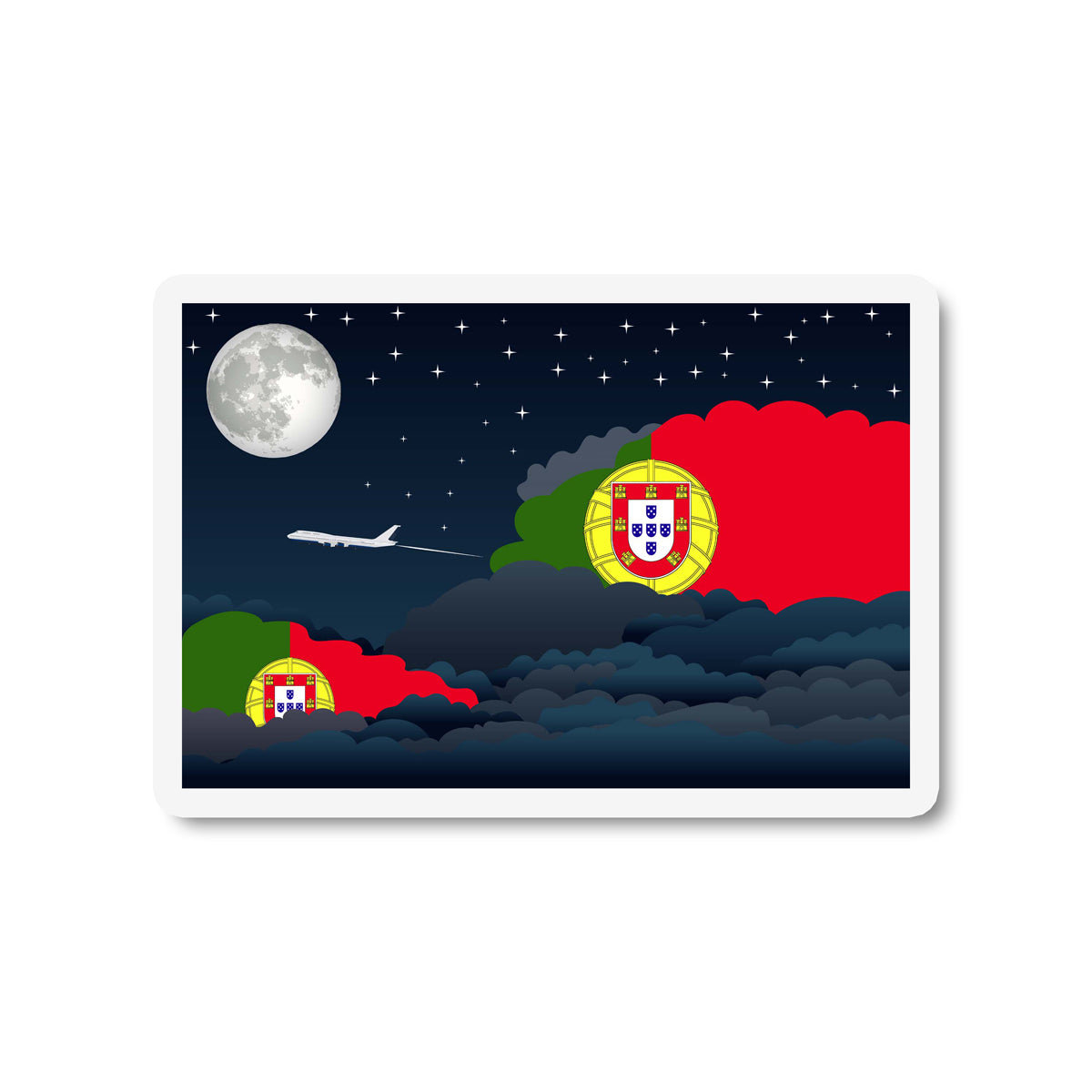 Portugal Night Clouds Magnet