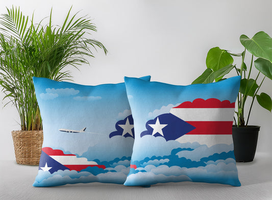 Puerto Rico Day Clouds Pillow Case