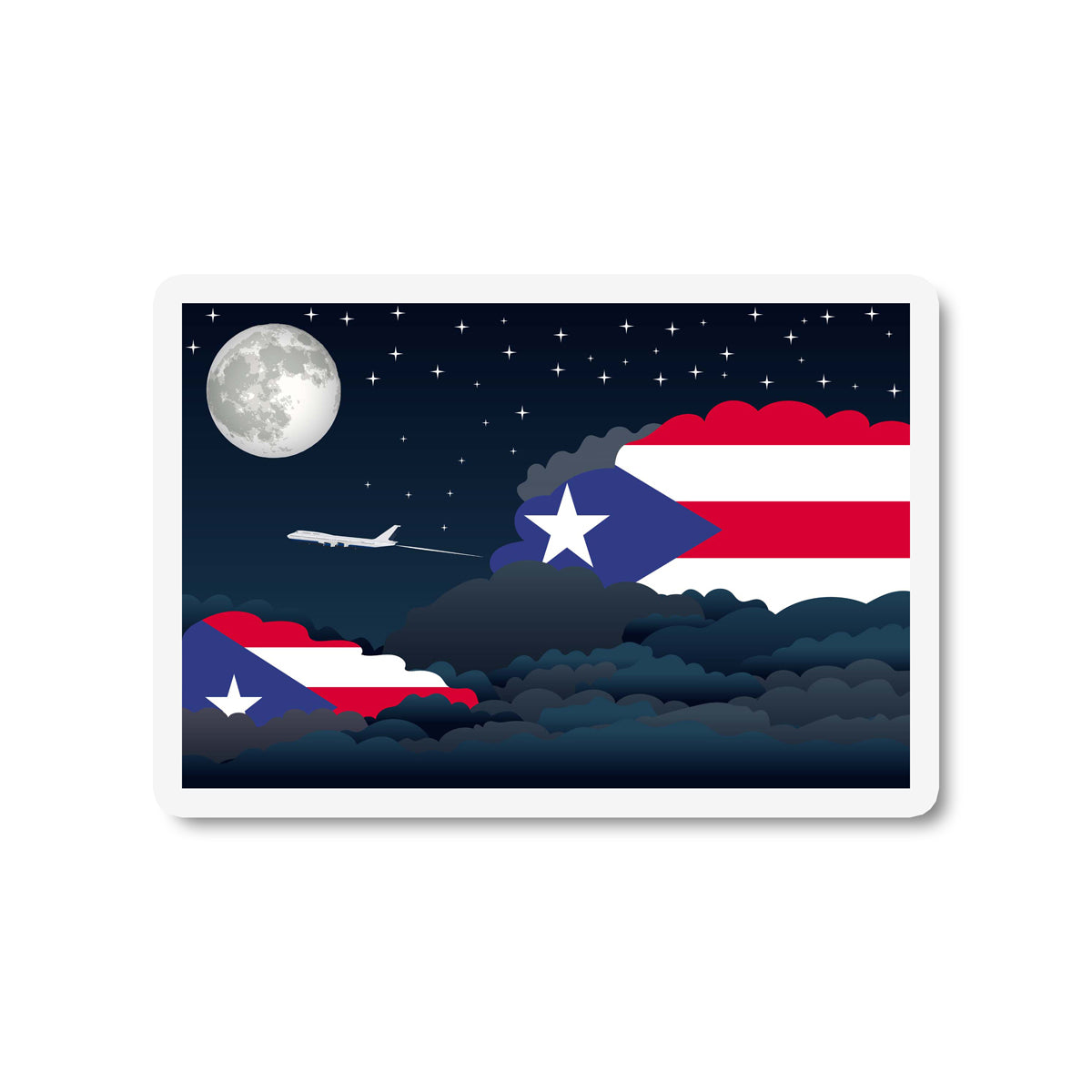 Puerto Rico Night Clouds Magnet