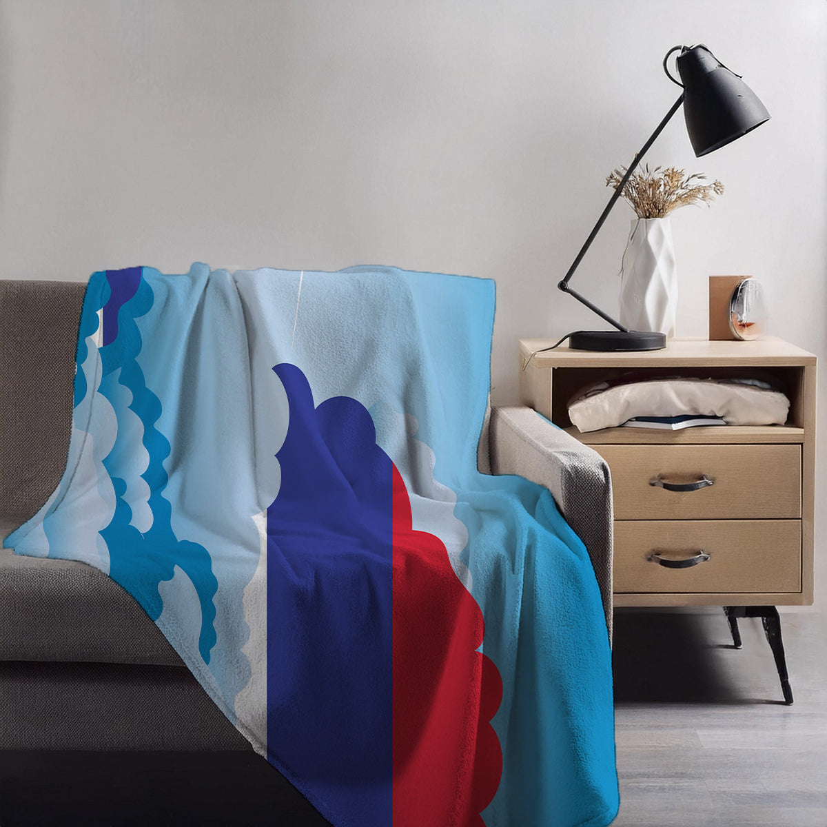 Republika Srpska Day Clouds Blanket Throw
