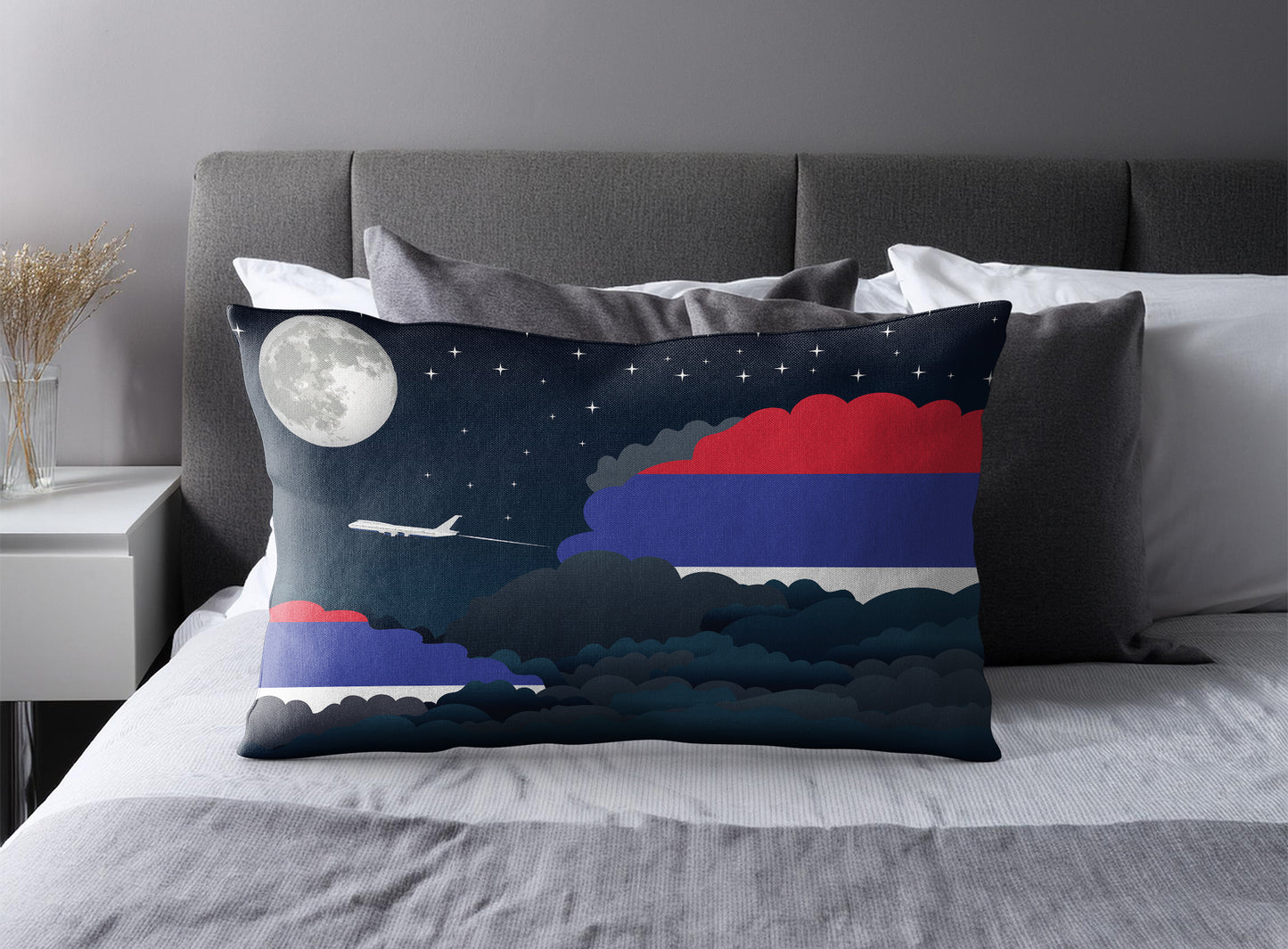 Republika Srpska Night Clouds Pillow Case and Pillow Throw