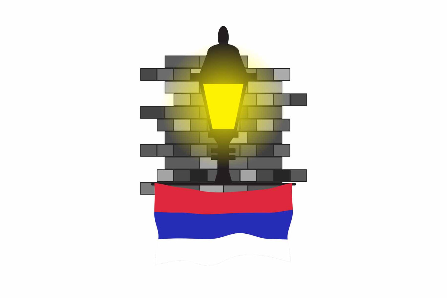 Republika Srpska Street Lamp Bricks Magnet