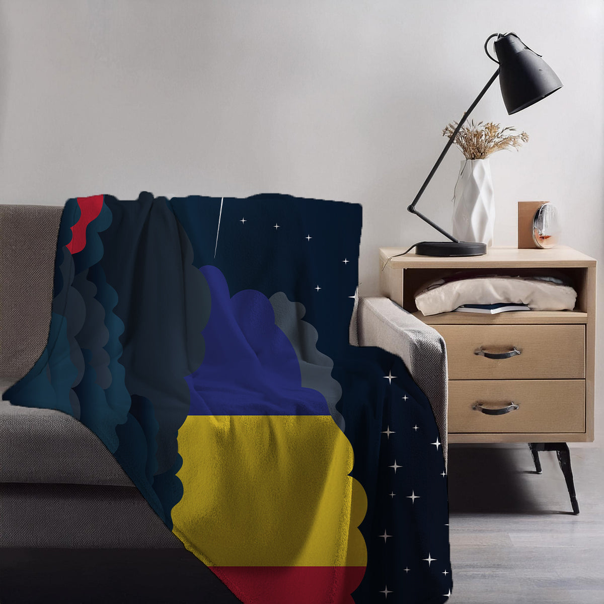 Romania Night Clouds Blanket Throw