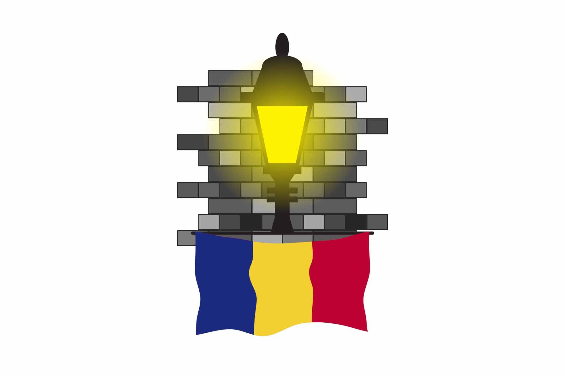 Romania Street Lamp Bricks Magnet