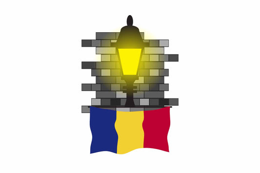 Romania Street Lamp Bricks Magnet