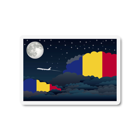 Romania Night Clouds Fridge Magnet