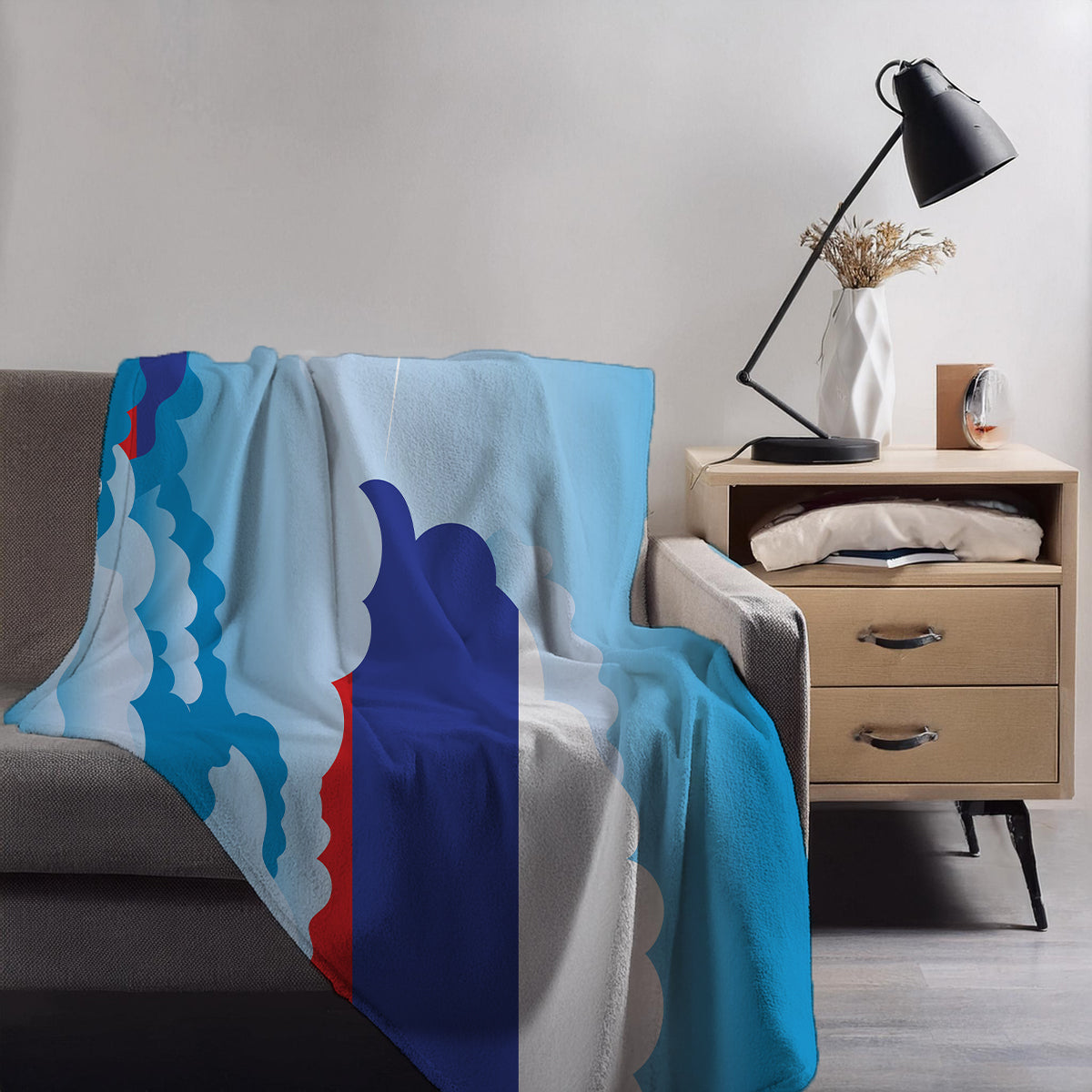 Russia Day Clouds Blanket Throw