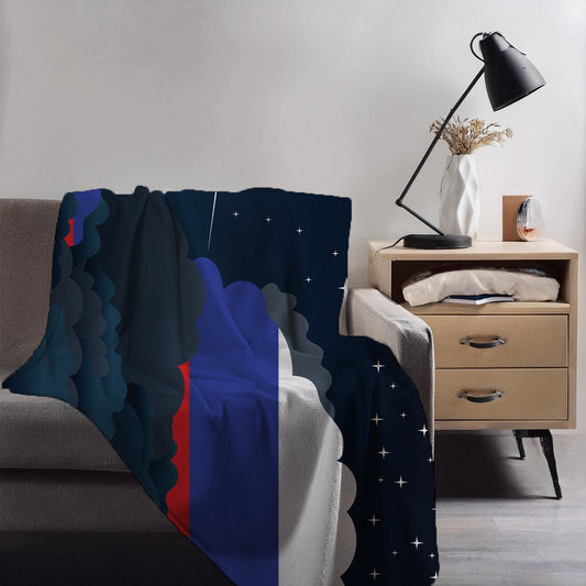 Russia Night Clouds Blankets & Throws | Premium Soft Blankets | City Posters Plus
