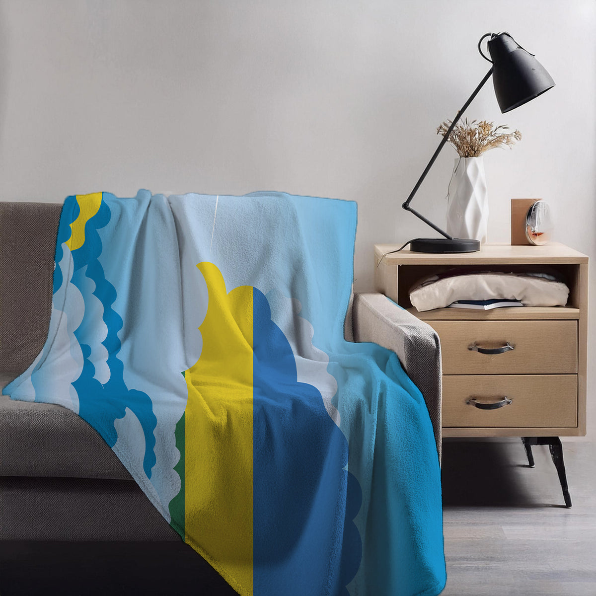 Rwanda Day Clouds Blanket Throw