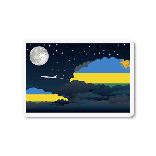 Rwanda Night Clouds Fridge Magnet