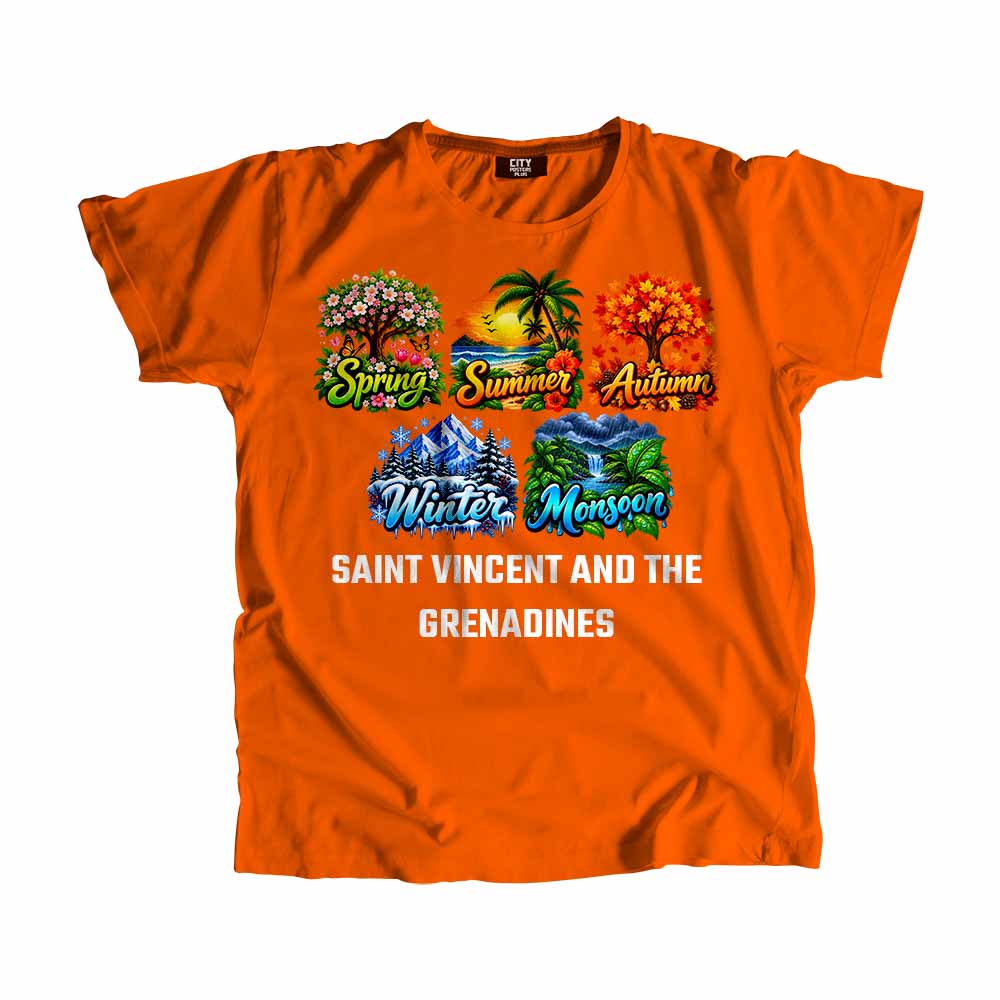SAINT VINCENT AND THE GRENADINES Seasons Seasons Unisex T-Shirt | City Posters Plus
