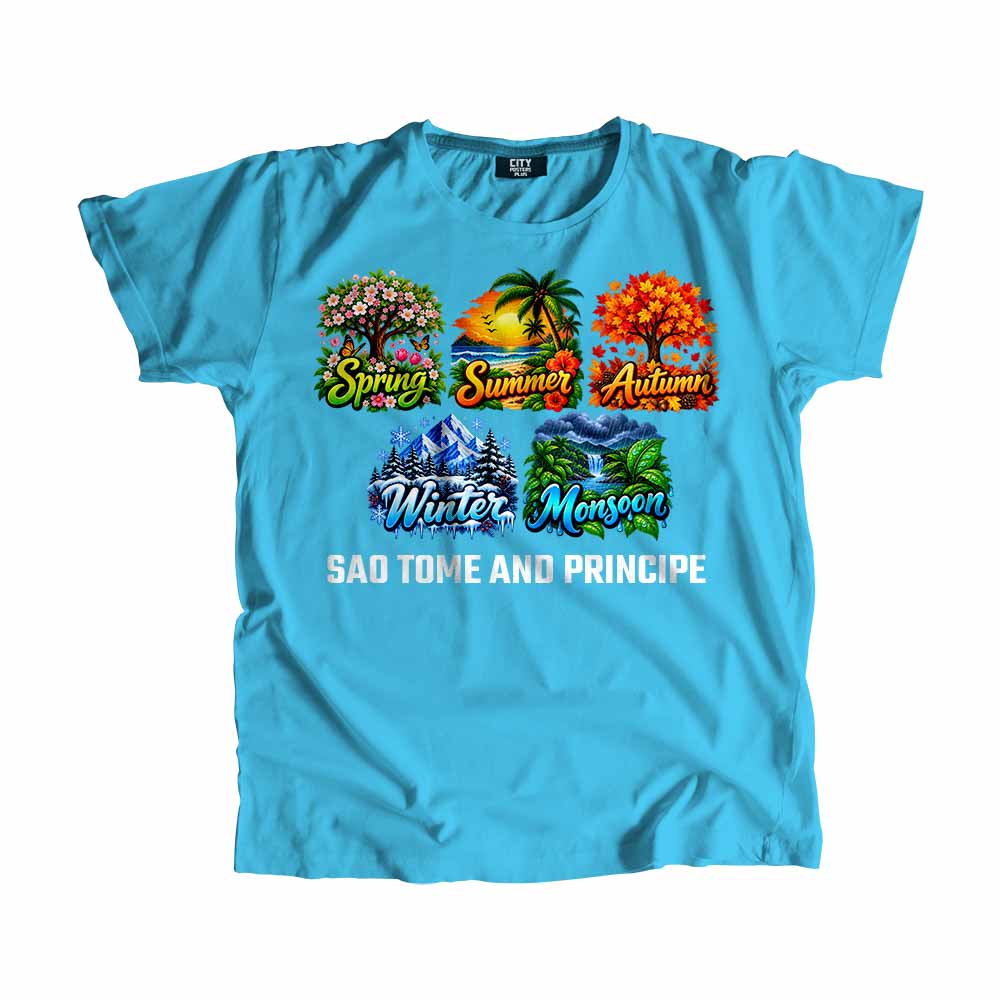 SAO TOME AND PRINCIPE Seasons Seasons Unisex T-Shirt | City Posters Plus
