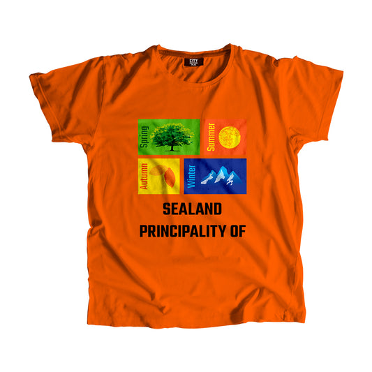SEALAND PRINCIPALITY OF Seasons Seasons Unisex T-Shirt | City Posters Plus