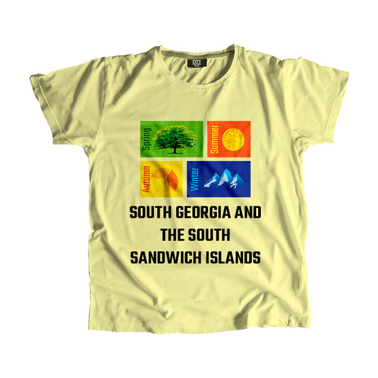 SOUTH GEORGIA AND THE SOUTH SANDWICH ISLANDS Seasons Seasons Unisex T-Shirt | City Posters Plus