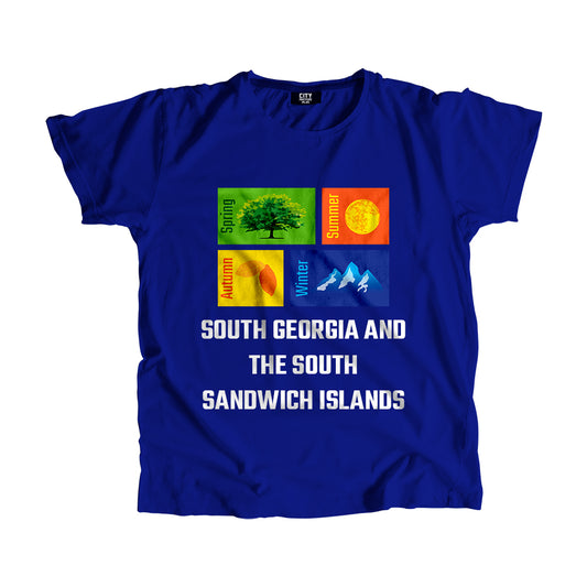SOUTH GEORGIA AND THE SOUTH SANDWICH ISLANDS Seasons Seasons Unisex T-Shirt | City Posters Plus