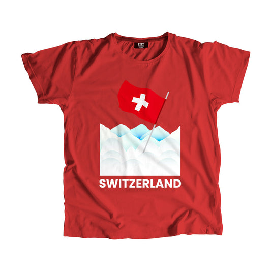 Switzerland Flag Snow Men Unisex T-Shirt